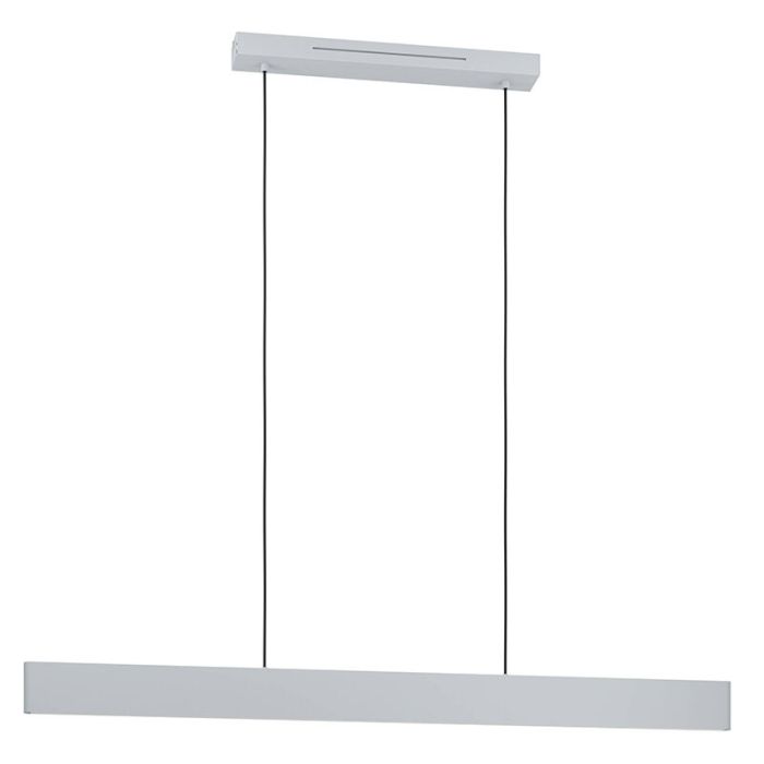Suspension connectée grise en aluminium, Andrew, 19W, blanc chaud à froid réglable LED