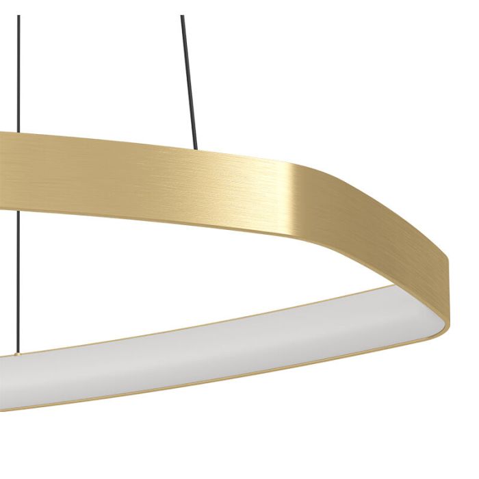 Suspension dorée en aluminium, Samson, 25,2W, 3000K LED