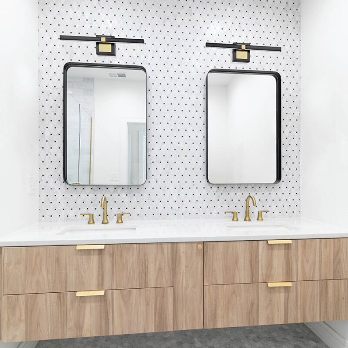 Applique salle de bain laiton en acier, Natasha, 11W, 3000K LED, IP44