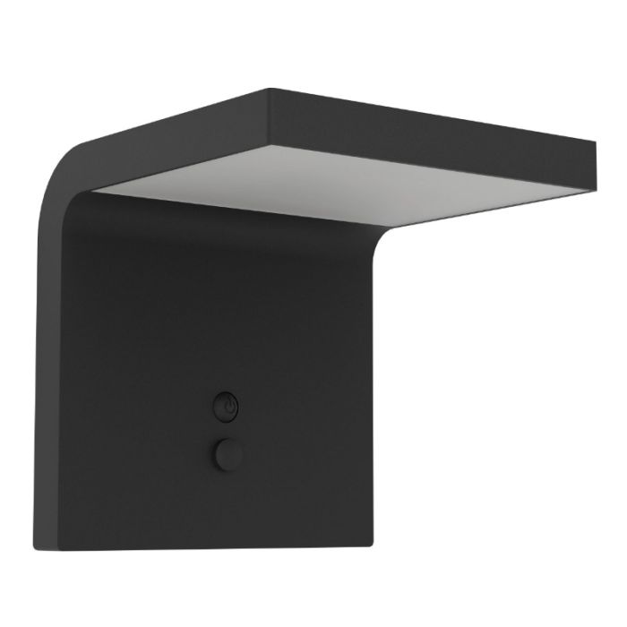 Applique solaire extérieur noire en plastique, Huseyin, 6,5W, 4000K LED, IP65