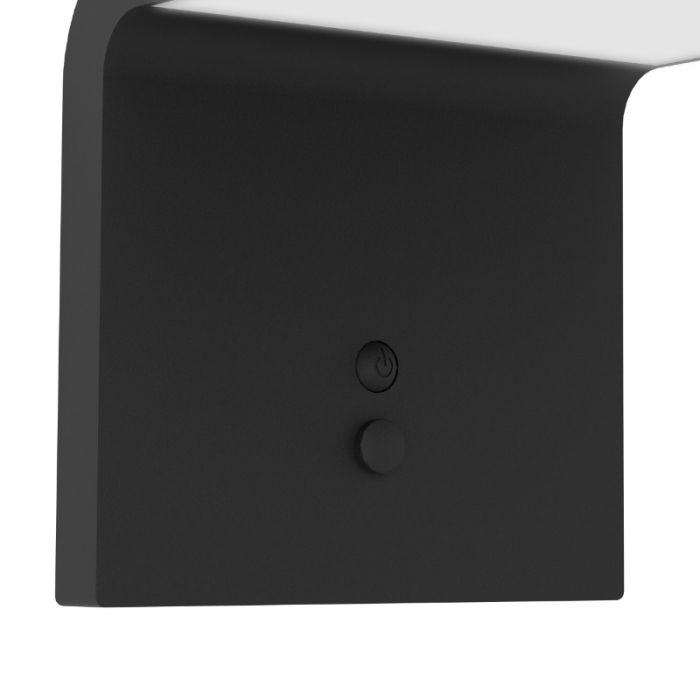 Applique solaire extérieur noire en plastique, Huseyin, 6,5W, 4000K LED, IP65