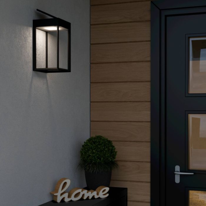 Applique solaire extérieur noire en plastique, Hubrecht, 6,5W, 4000K LED, IP65
