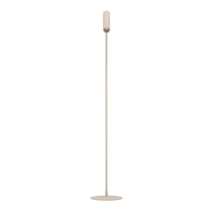 Lampadaire beige en acier, Vahid, avec interrupteur