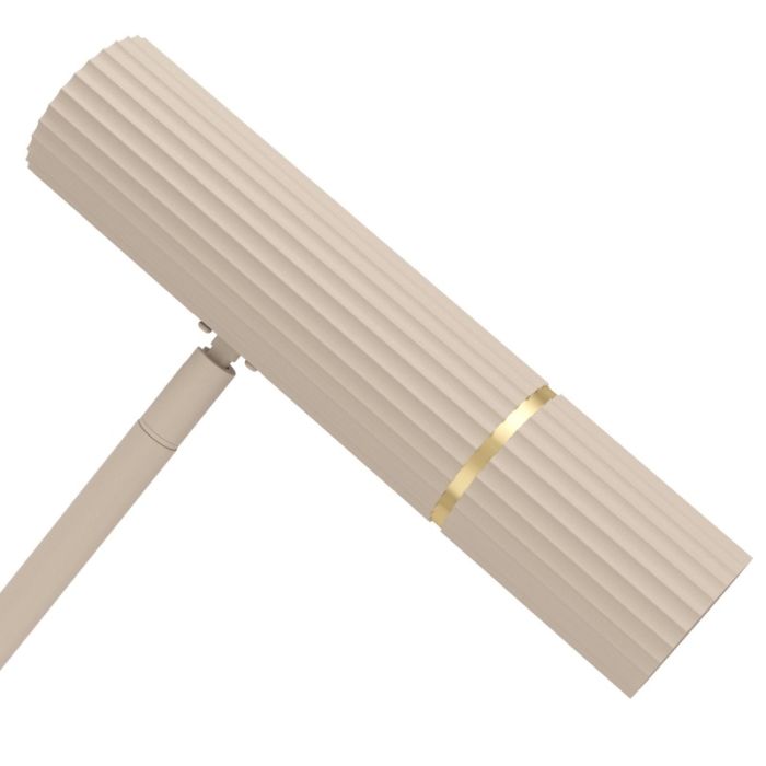 Lampadaire beige en acier, Vahid, avec interrupteur