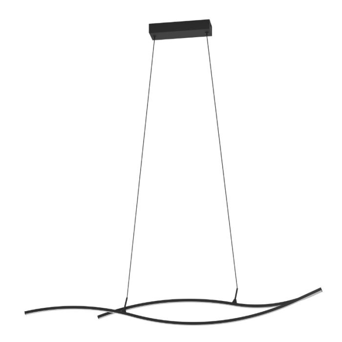 Suspension noire en acier, Tevin, 20W, 4000K LED