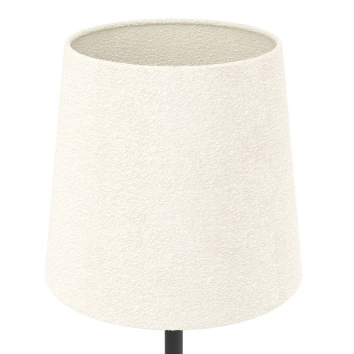 Lampe de table noire en tissu, Siham, avec interrupteur