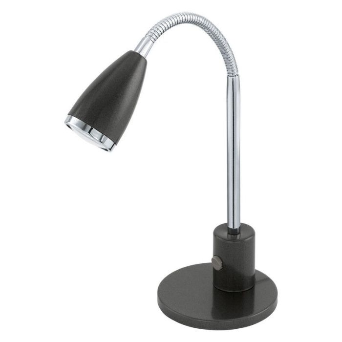 Lampe de table anthracite en métal, Said, avec interrupteur