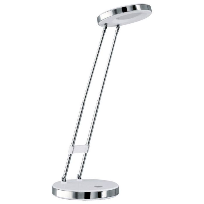 Lampe de bureau blanche en plastique, Arie, 3W, 3000K LED, avec interrupteur