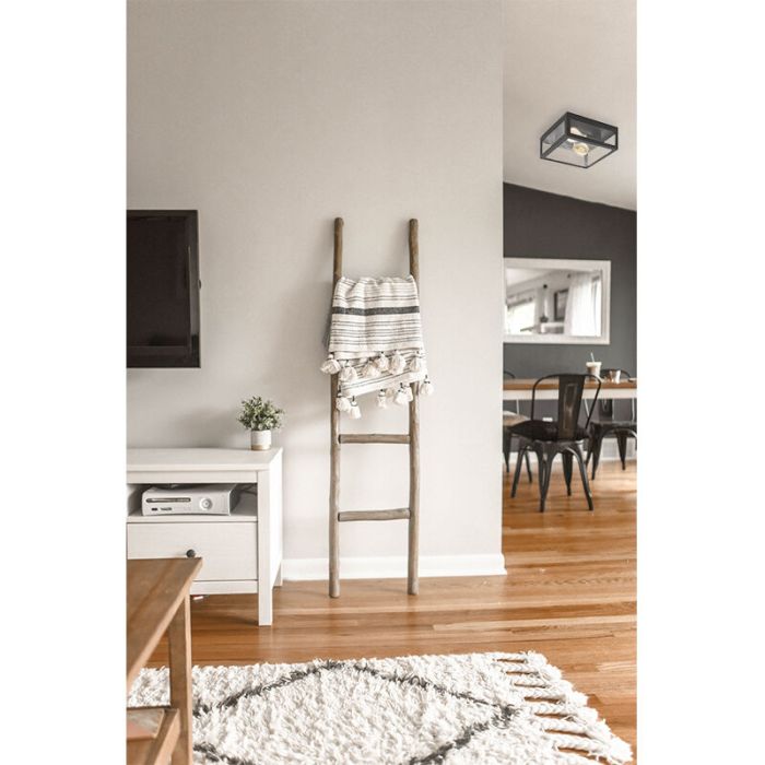 Luminaire extérieur noir en acier, Alihan, IP44