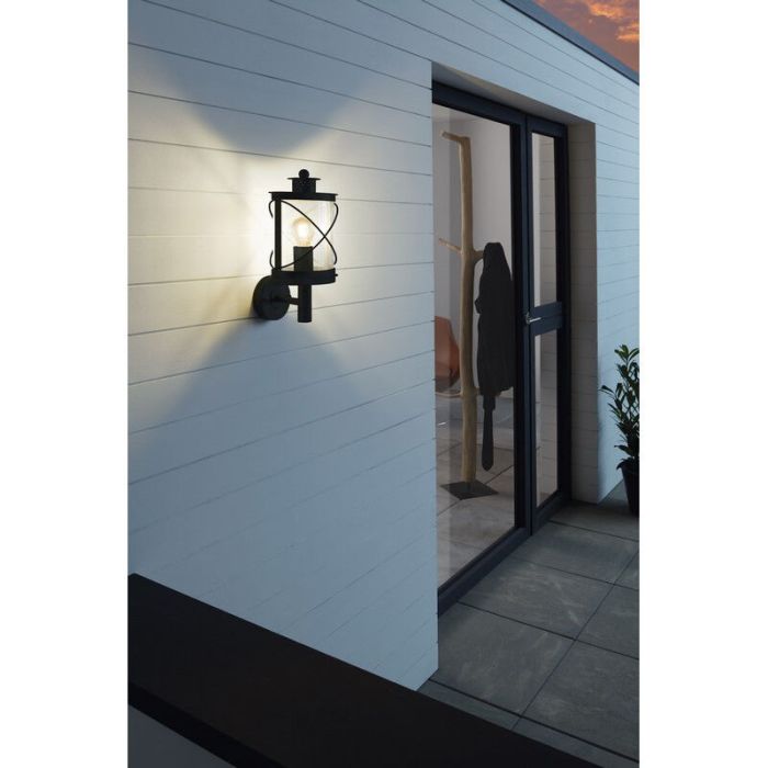 Luminaire extérieur noir en plastique, Alisia, IP44