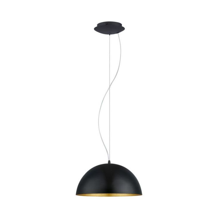 Suspension demi-sphère dorée en métal, Geneva