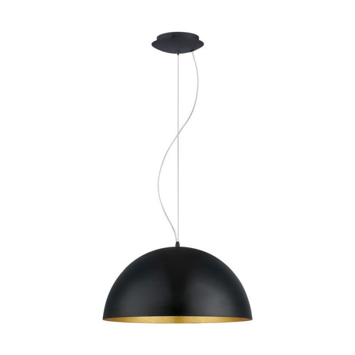 Suspension demi-sphère dorée en métal, Geneva