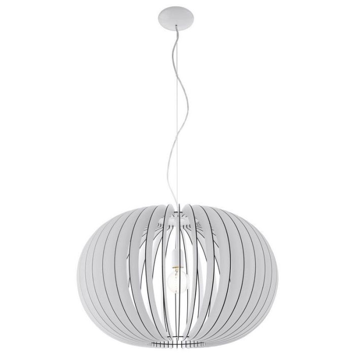 Suspension blanche en bois, Kiran