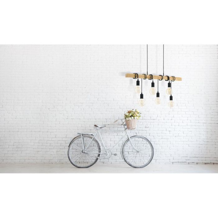 Suspension en bois noire, Anton