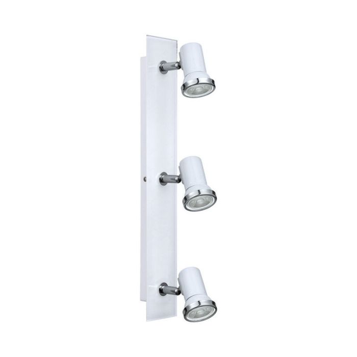 Spot plafond chromé en verre, Jasmijn, IP44