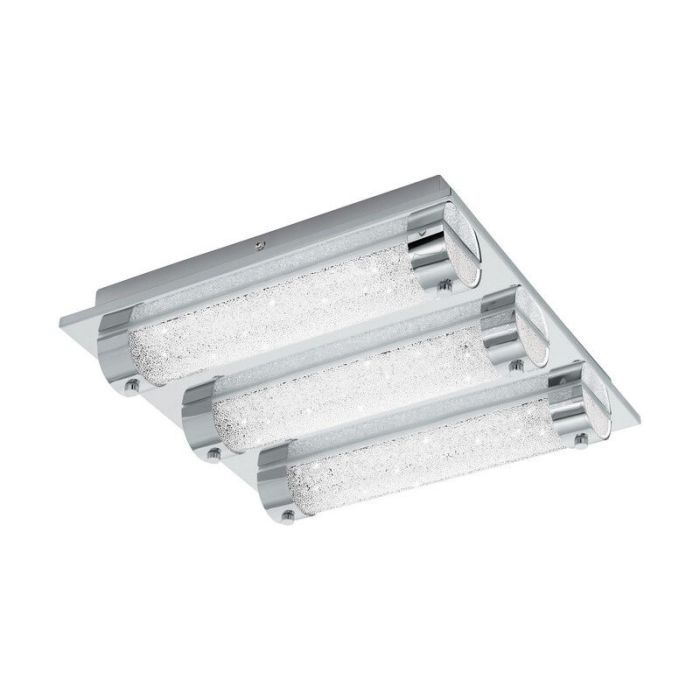 Plafonnier chromé en verre, Iris, 7W, 4000K LED, IP44