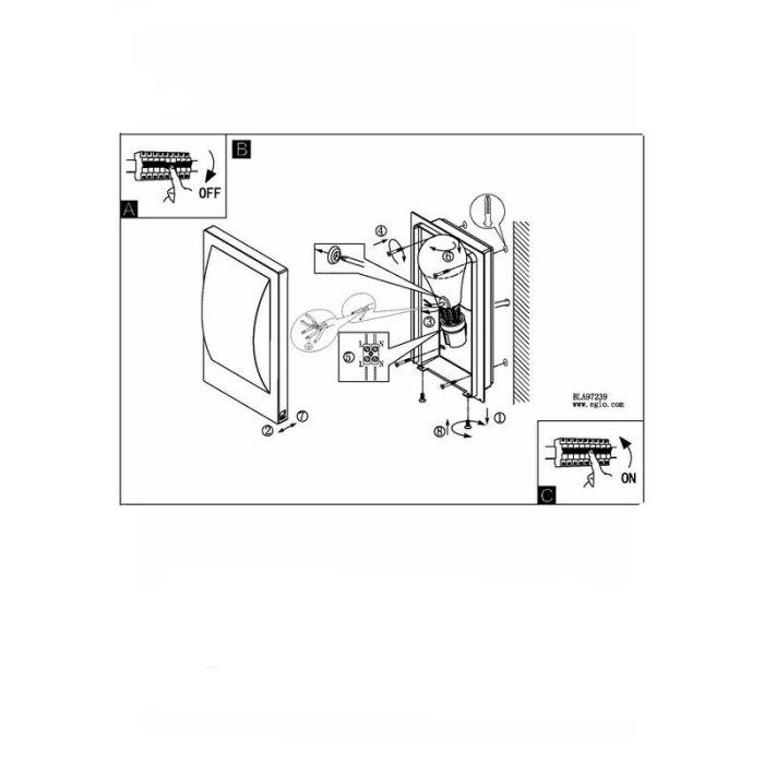 Luminaire extérieur blanche en plastique, Lyam, IP44