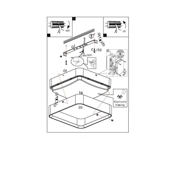 Luminaire extérieur noir en aluminium, Mace, IP44