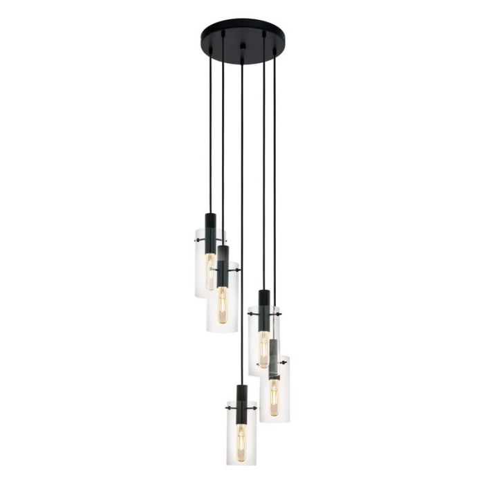 Suspension noire en verre, Jovanni