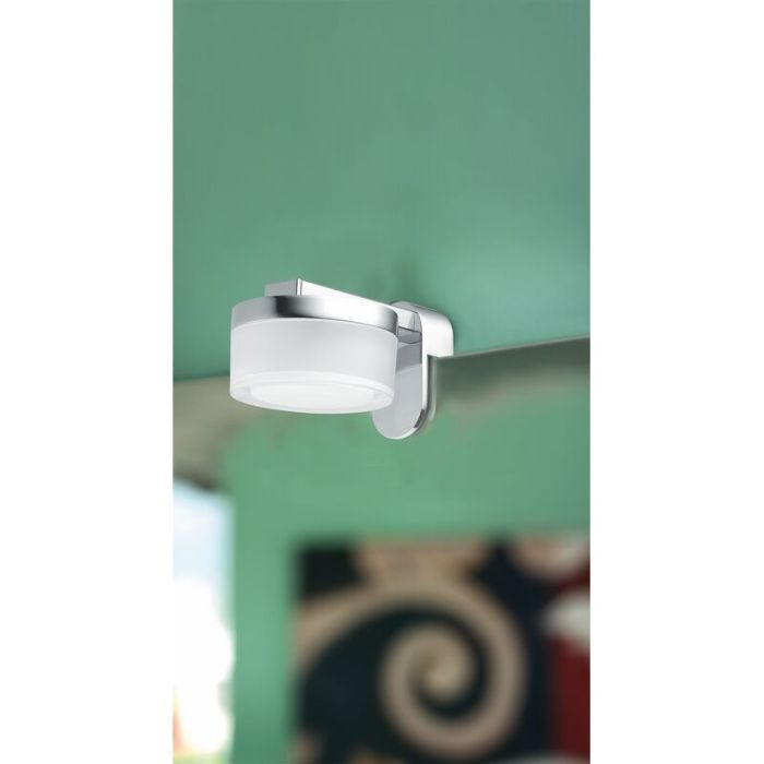 Éclairage miroir chromé en acier, Busra, 4W, 3000K LED, IP44