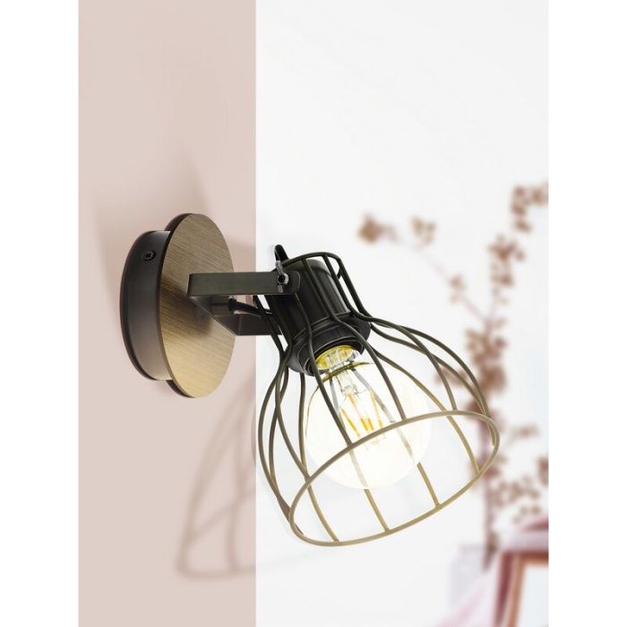 Spot plafond en bois marron, Tjarda