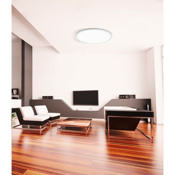 Lampe plafond blanche en aluminium, Ericus, 19W, couleur réglable LED