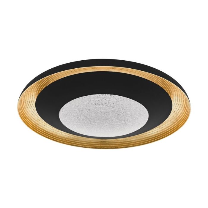 Lampe plafond dorée en plastique, Maddy, 24W, couleur réglable LED
