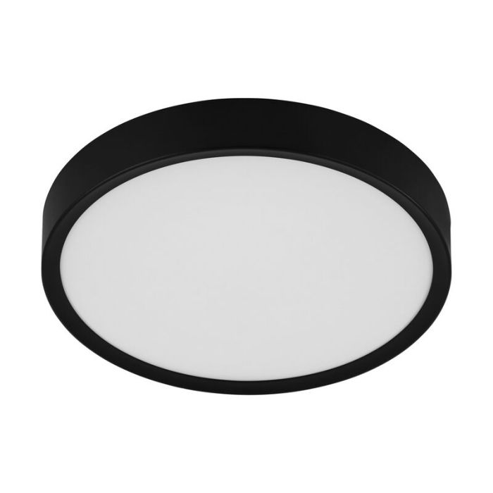 Lampe plafond noire en plastique, Jouk, 16W, 3000K LED