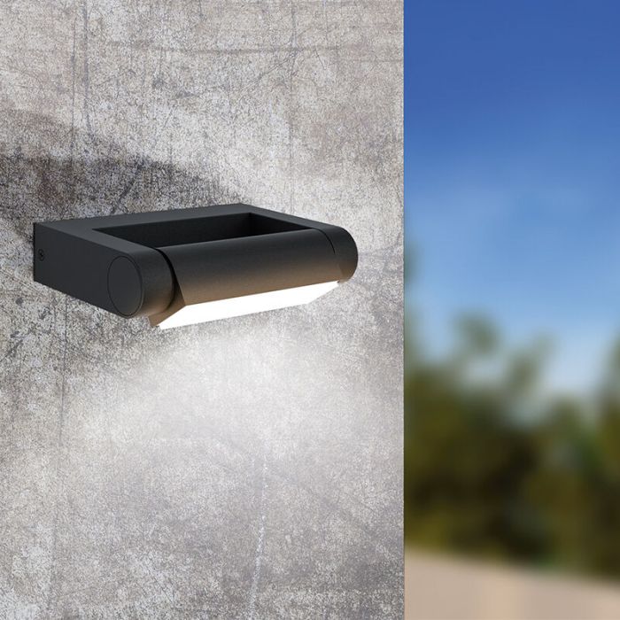 Luminaire extérieur noire en aluminium, Kawa, 4,8W, 3000K LED, IP44