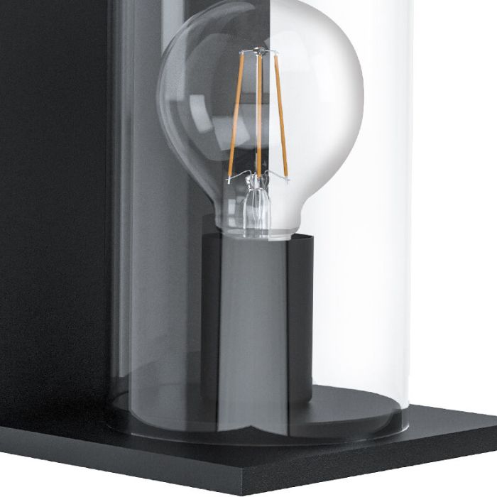 Luminaire extérieur noire en acier, Laszlo, IP54
