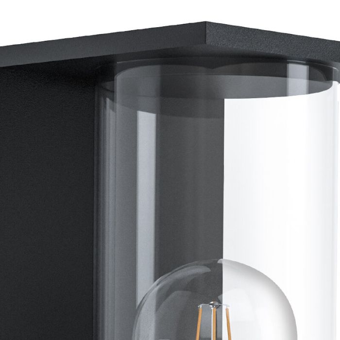 Luminaire extérieur noire en acier, Laszlo, IP54