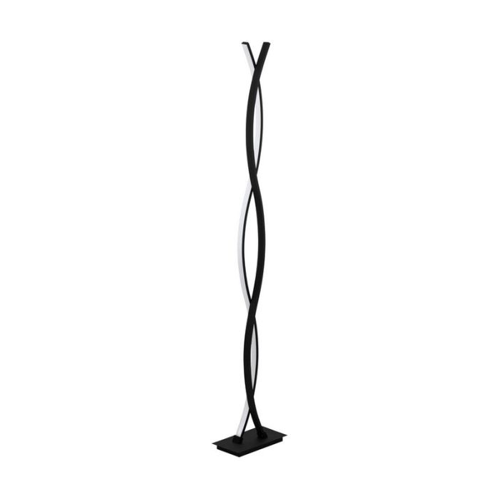 Lampadaire noir en aluminium, Arantxa, 32W, 3000K LED, avec interrupteur