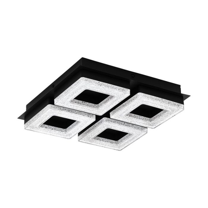 Lampe plafond noire en acier, Arjo, 4W, 3000K LED