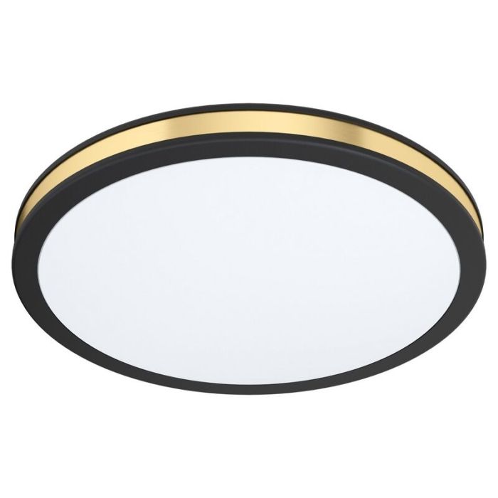 Lampe plafond noire en acier, Rivano, 11W, 3000K LED
