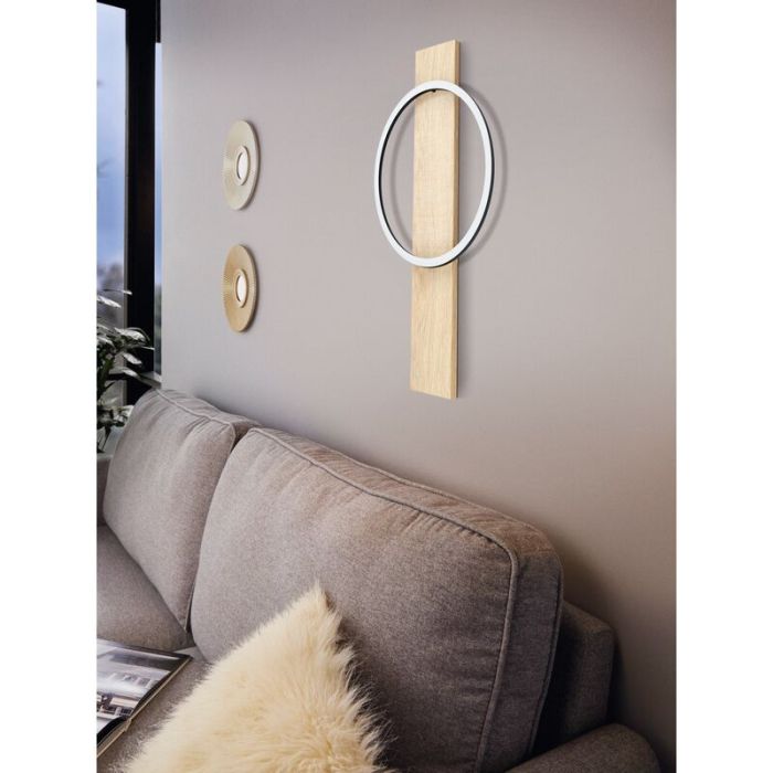 Applique murale en bois marronne, Annebel, 12W, 3000K LED