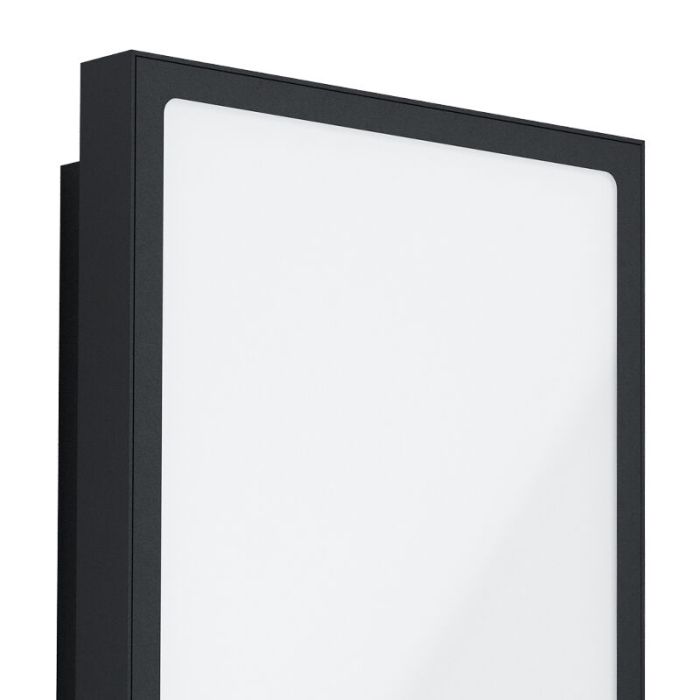 Applique extérieur avec détecteur de mouvement noire en acier, Lydian, 16W, 3000K LED, IP44