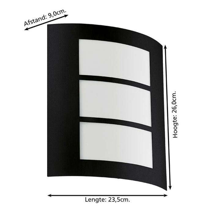 Luminaire extérieur noir en acier, Aartje, IP44