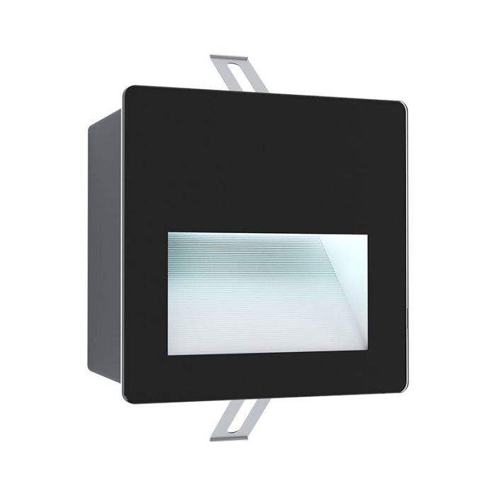 Applique d'extérieur encastrable noire en aluminium, Luigino, 3,7W, 4000K LED, IP65