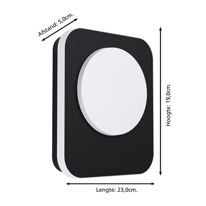 Luminaire extérieur noire en aluminium, Luut, 9W, 3000K LED, IP44
