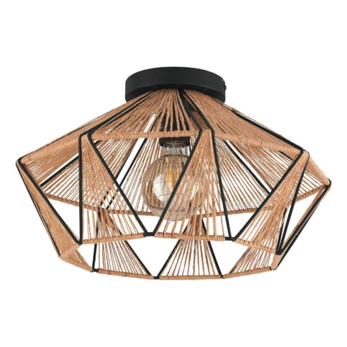 Plafonnier marron en acier, Yessica