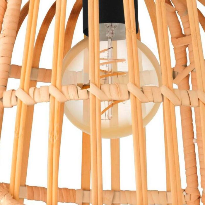 Plafonnier en rotin marron, Sicco