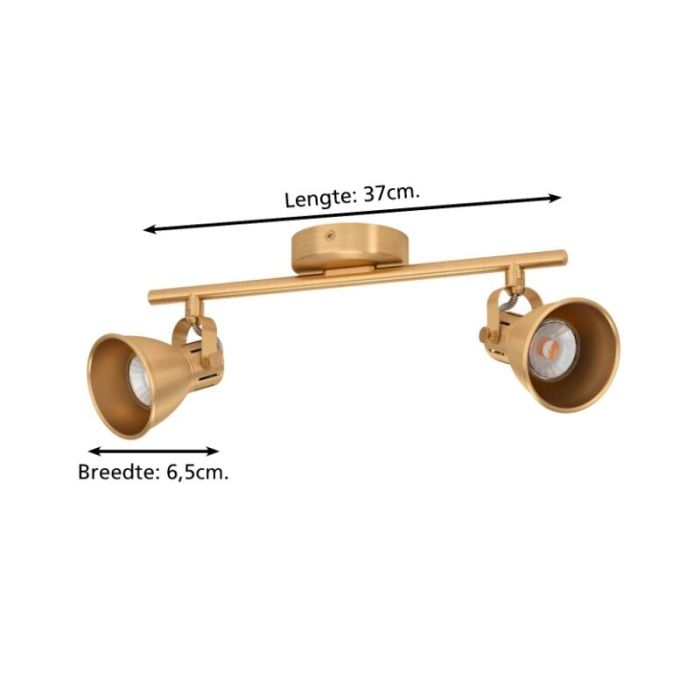 Spot plafond doré en aluminium, Tinke