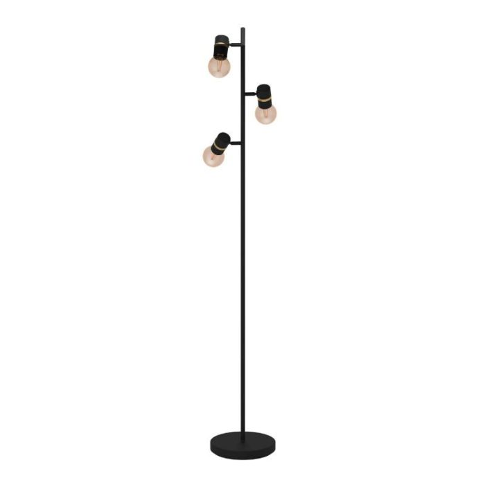 Lampadaire noir en aluminium, Jelger, avec interrupteur