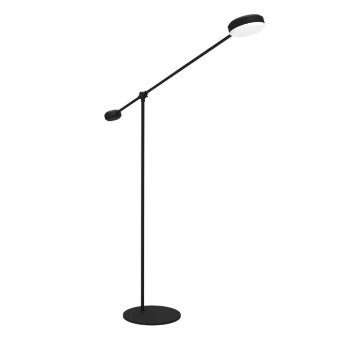 Lampadaire liseuse noir en aluminium, Thies, 24W, 3000K LED, gradable en 3 étapes