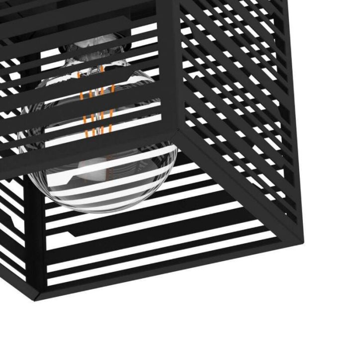 Plafonnier noir en aluminium, Lennaert