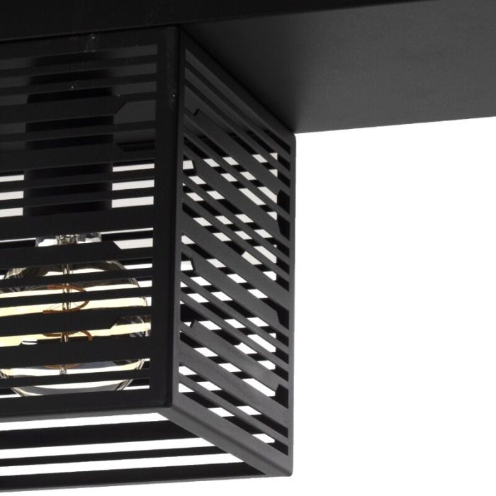 Plafonnier noir en aluminium, Lennaert