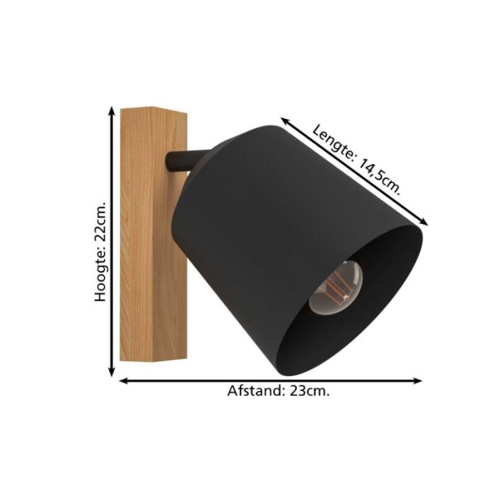 Spot plafond en bois marron, Teddy