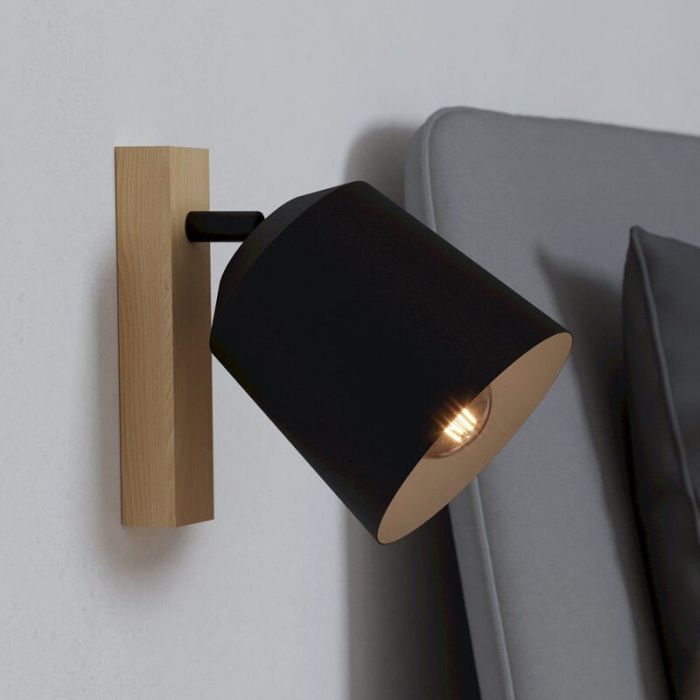 Spot plafond en bois marron, Teddy