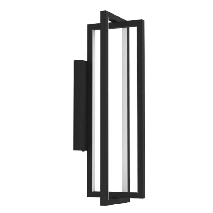 Applique murale noire en aluminium, Lianne, 15,5W, blanc chaud à froid réglable LED, gradable en 3 étapes