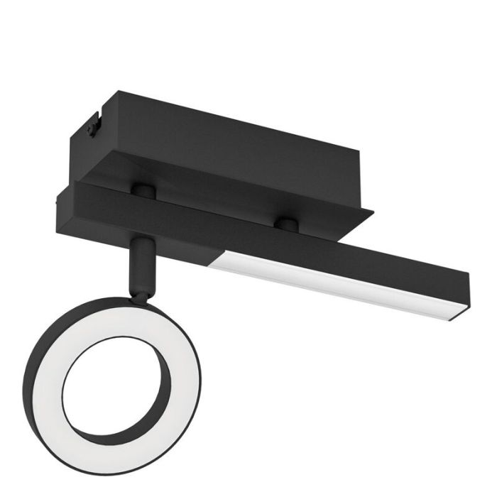 Spot plafond noir en aluminium, Madelinde, 3,2W, 3000K LED